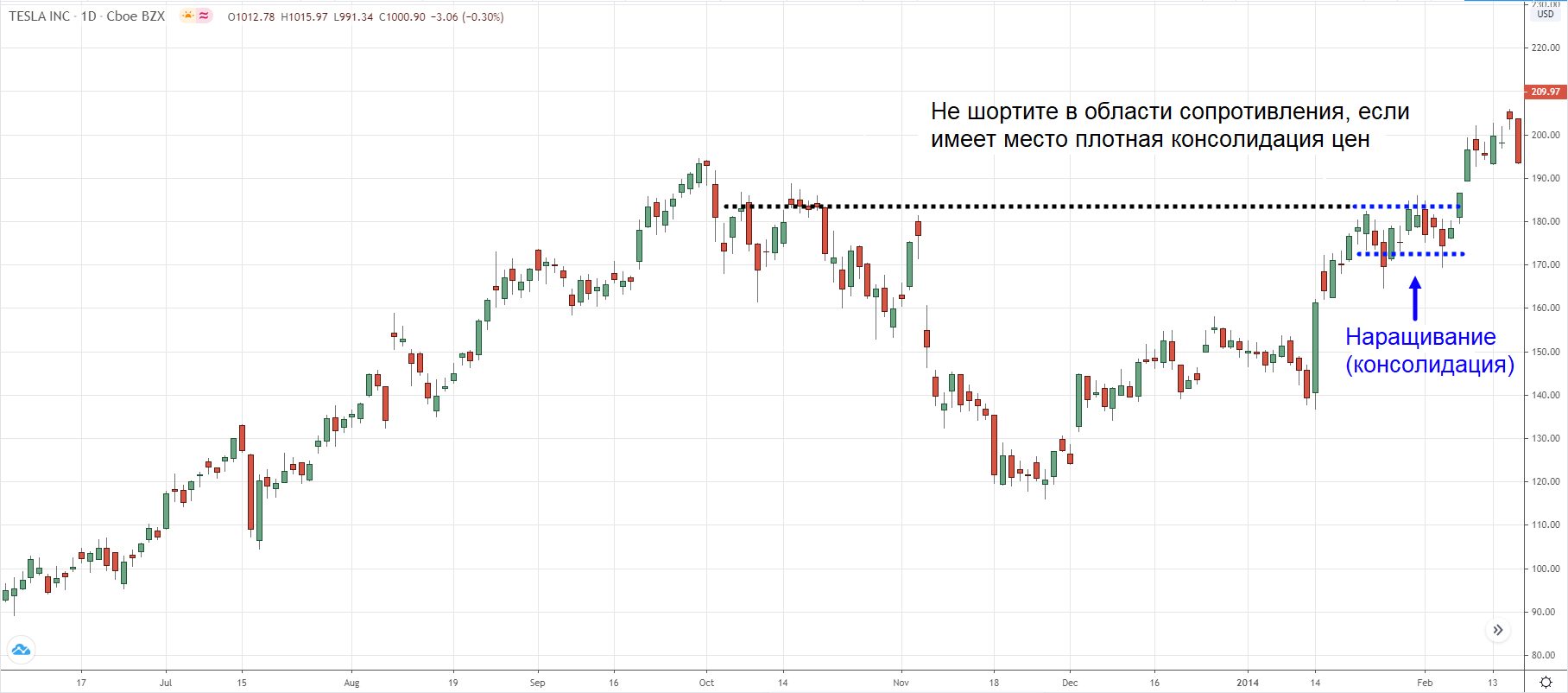 дневной график Tesla