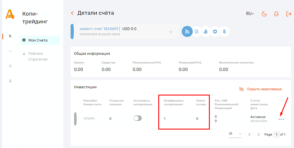 Investment profile ru
